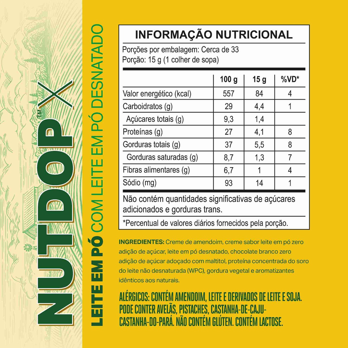 Creme de Amendoim NUTDOP X 500g | Sabor Leite em Pó