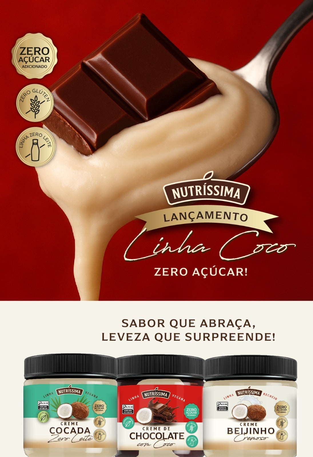 Creme Sabor Cocada Zero Leite 450g