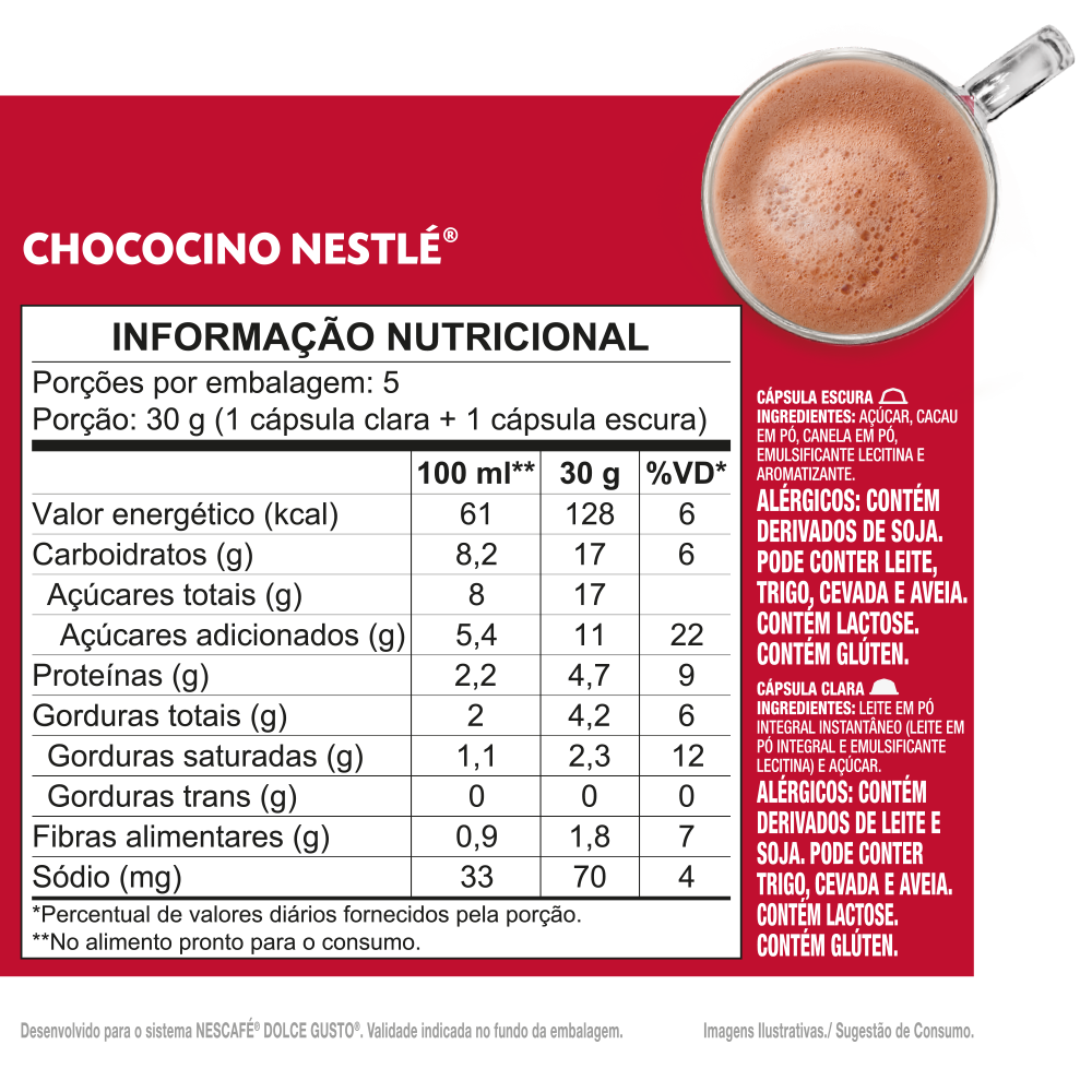 Cápsula Dolce Gusto Chococcino Nestlé