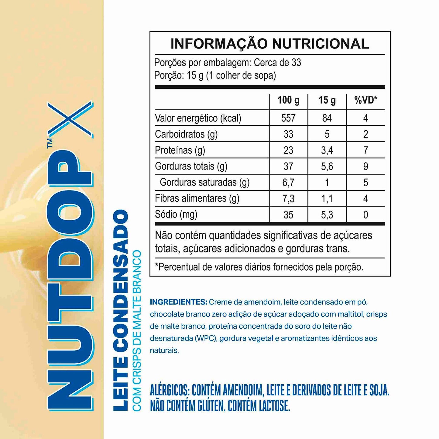 Creme de Amendoim NUTDOP X 500g | Sabor Leite Condensado