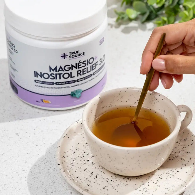 Magnésio + Inositol RELIEF 3.0 sabor Camomila, Laranja e Lavanda 350G TRUE SOURCE