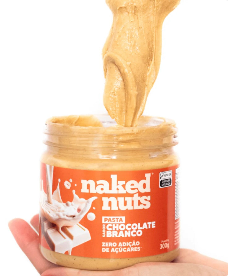 Pasta de Amendoin sabor Chocolate Branco 300g | Naked Nuts
