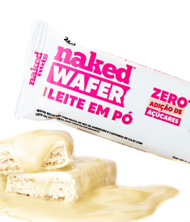 Naked Wafer Leite em Pó Chocolate Branco 26g