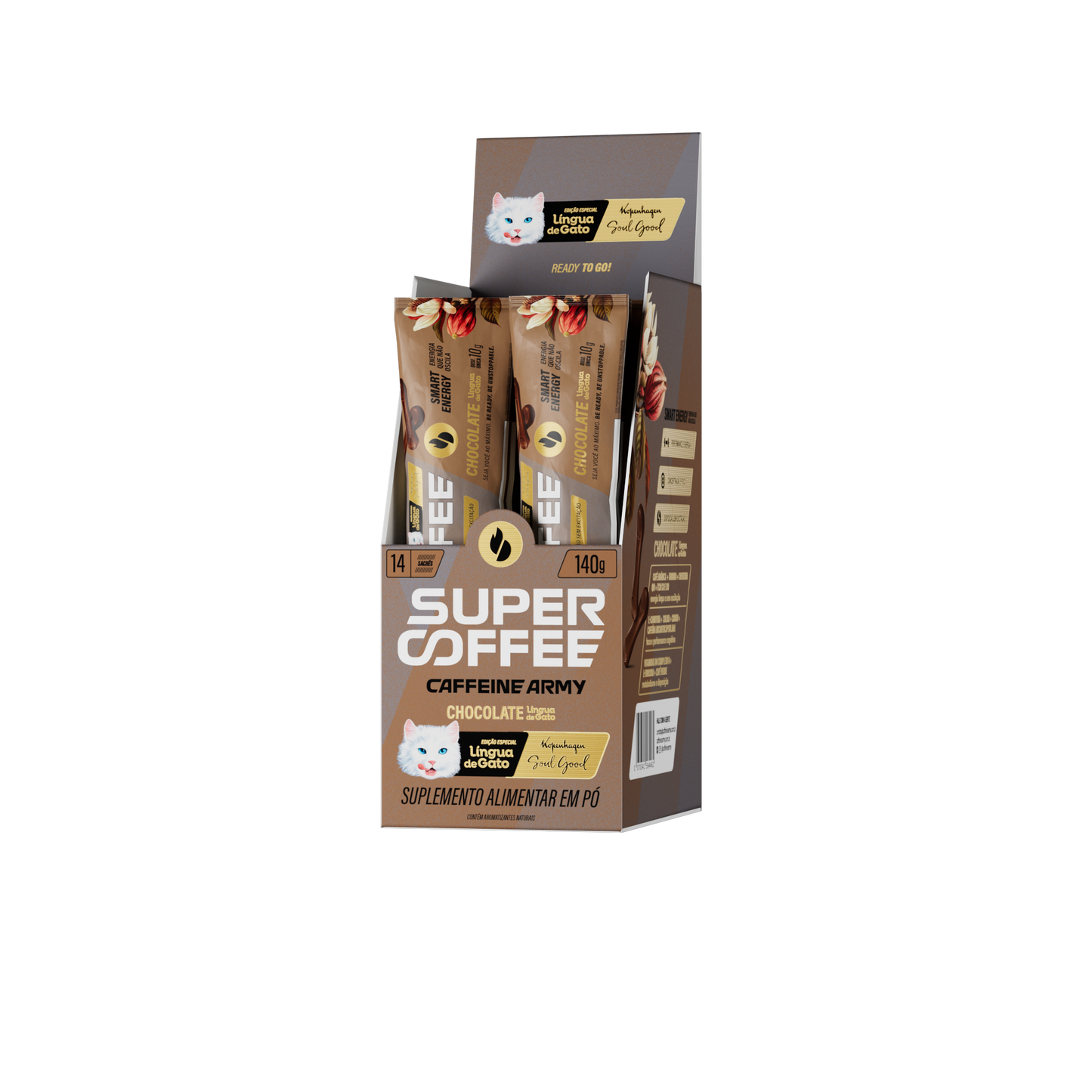 Super Coffee Sachê Língua de Gato (Dose única) 10g