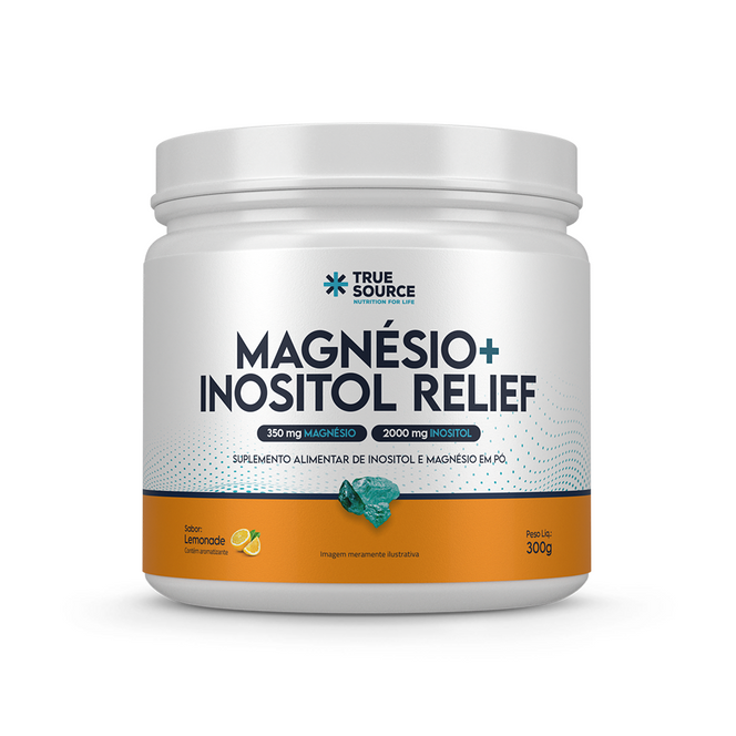 Magnésio + Inusitol RELIEF Sabor Lemonade 300G TRUE SOURCE