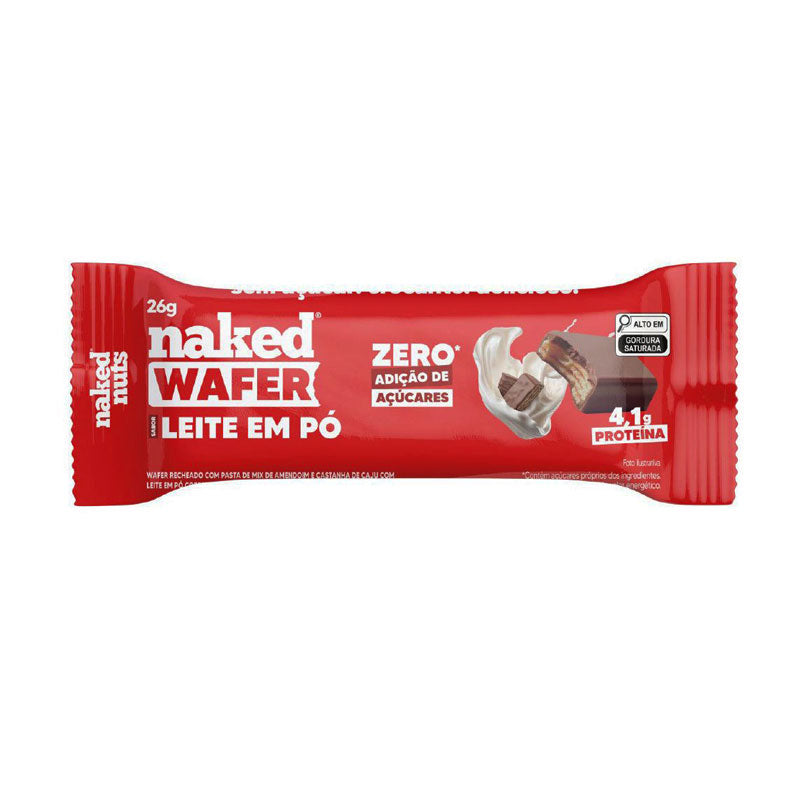 Naked Wafer Leite em pó Chocolate Preto 26g