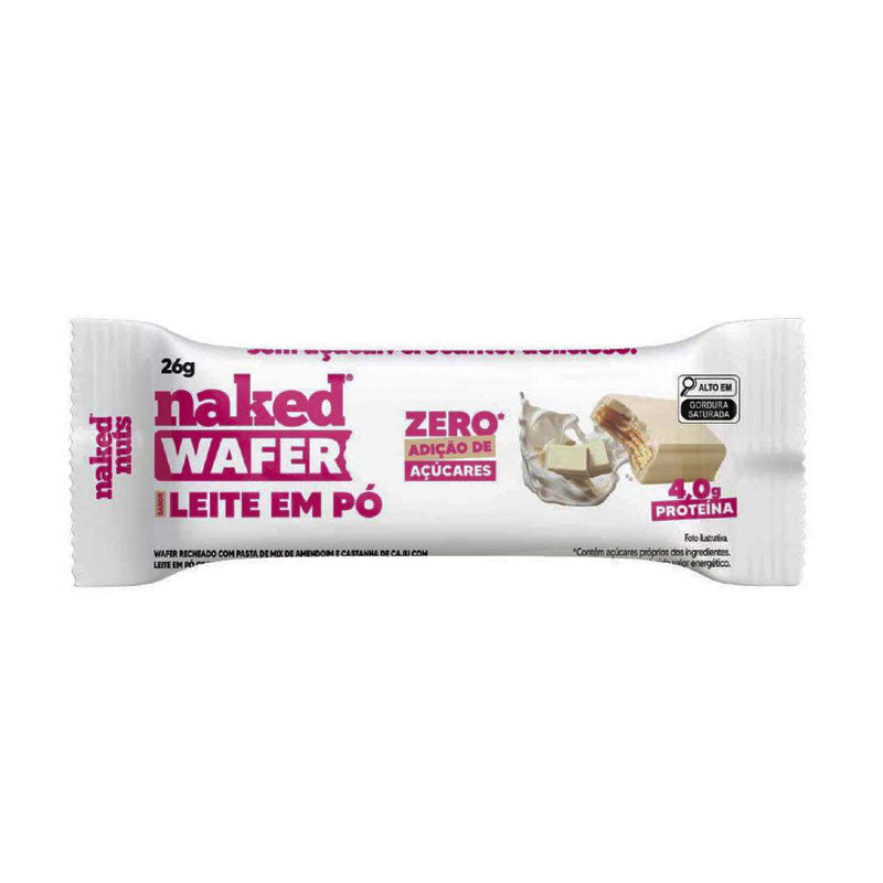 Naked Wafer Leite em Pó Chocolate Branco 26g