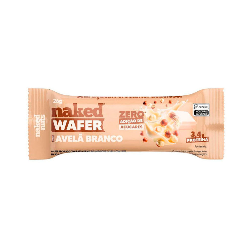 Naked Wafer Avelã Branco 26g