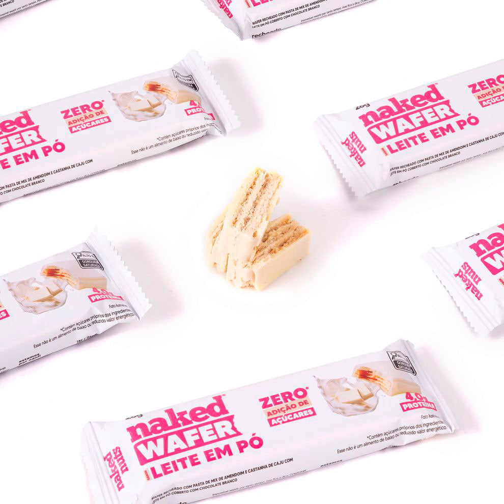 Naked Wafer Leite em Pó Chocolate Branco 26g