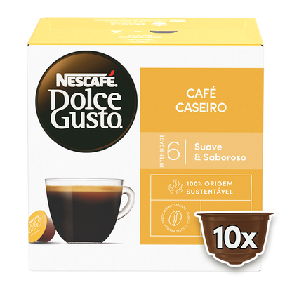 Cápsula Dolce Gusto sabor Café Caseiro