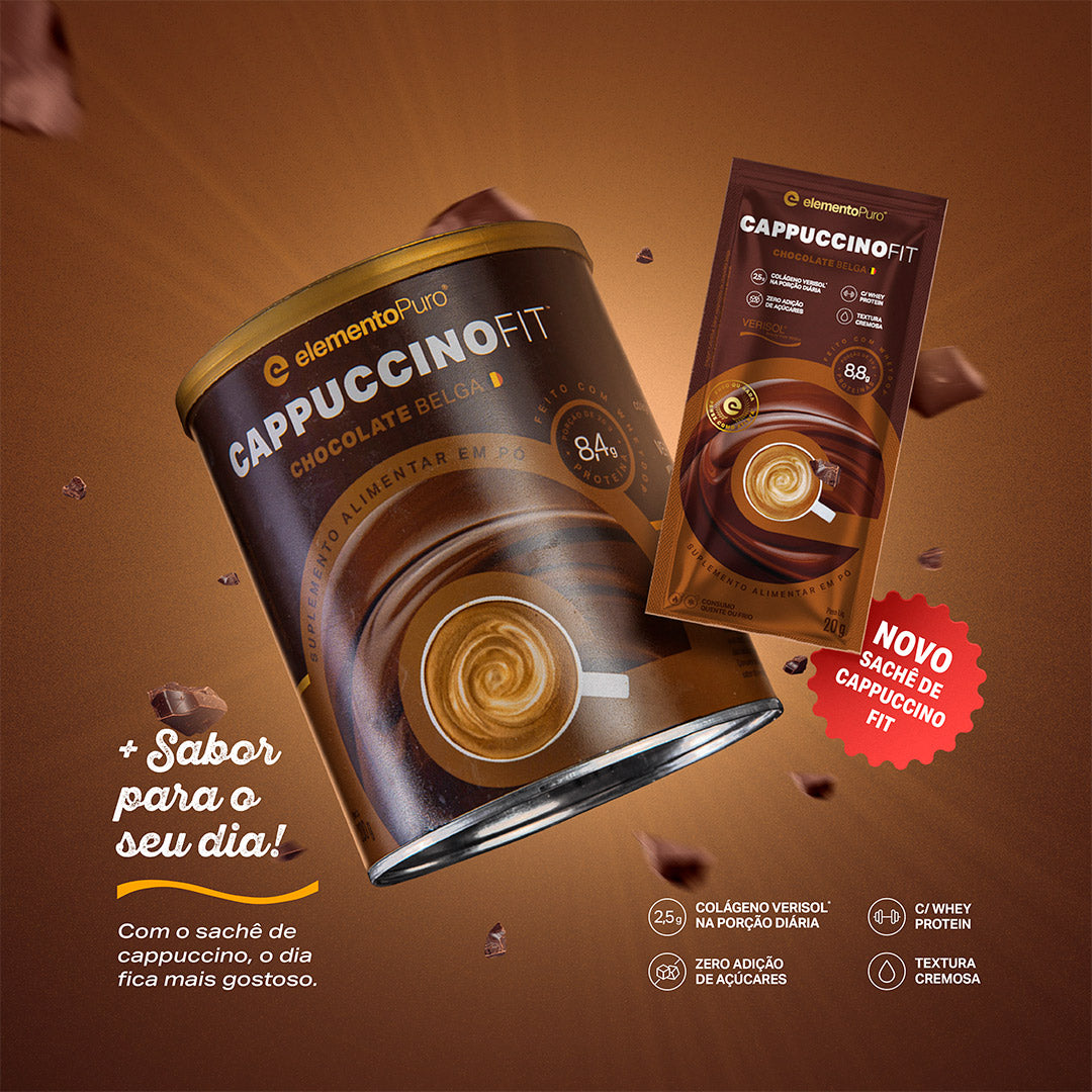 Cappuccino Fit Sachê 20g | Sabor Chocolate Belga