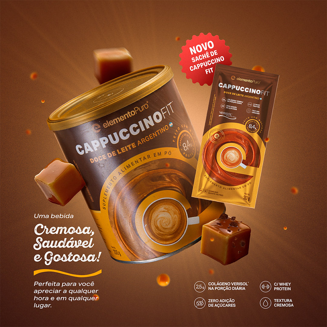 Cappuccino Fit Sachê 20g | Sabor Doce de leite Argentino