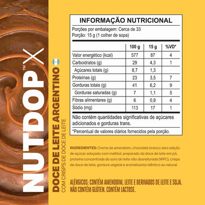 Creme de Amendoim NUTDOP X 500g | Sabor Doce de leite Argentino