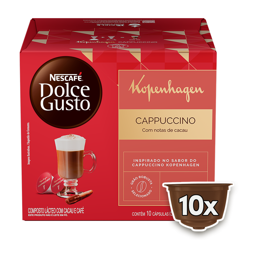 Cápsula Dolce Gusto sabor Cappuccino Kopenhagen