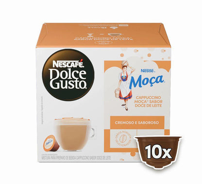 Cápsula Dolce Gusto sabor Cappuccino Moça Doce de leite