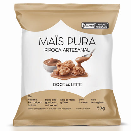 Pipoca Artesanal Maïs Pura - Sabor Doce de Leite 50g