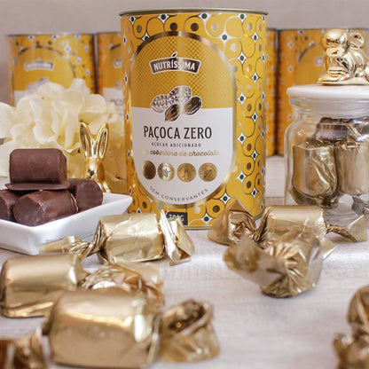 Paçoca de Amendoim coberta com chocolate 70% C/15un.