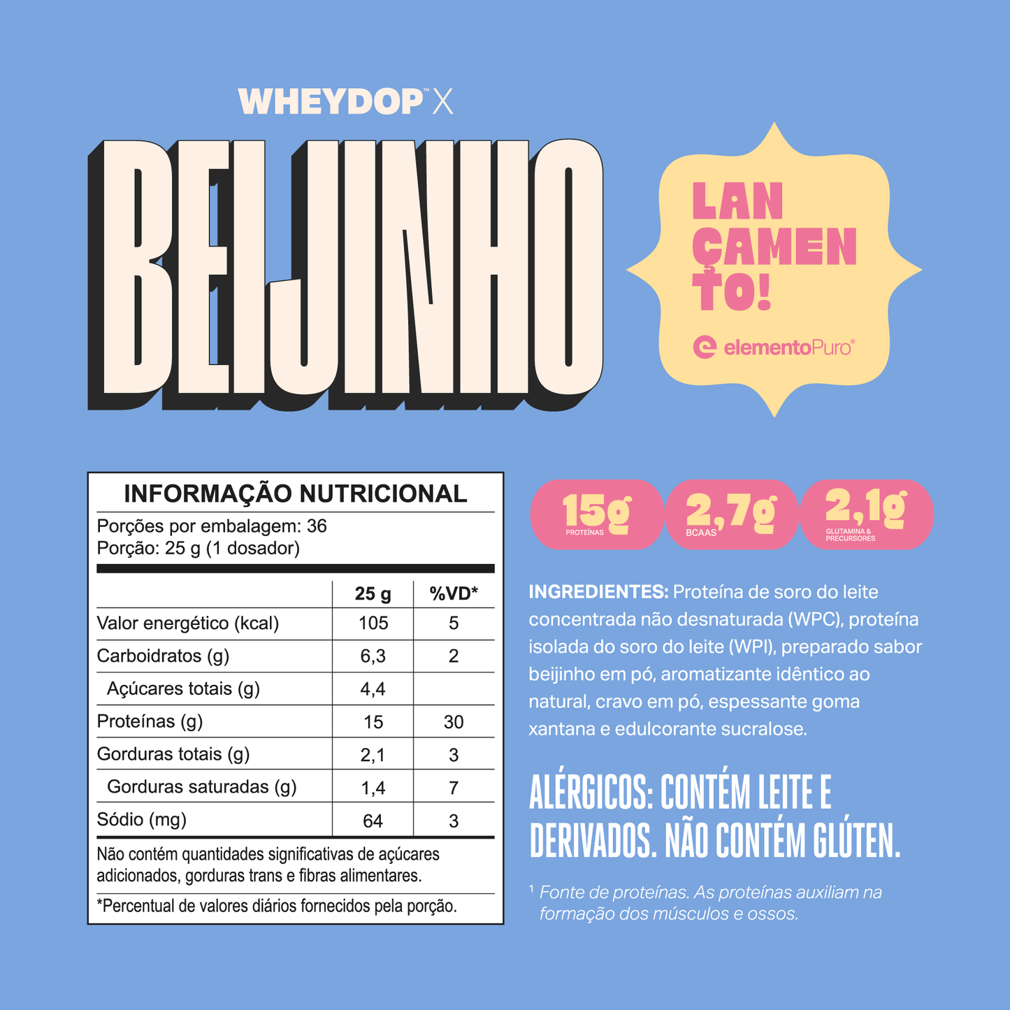 WHEYDOP X 900g | Sabor Beijinho Cremoso