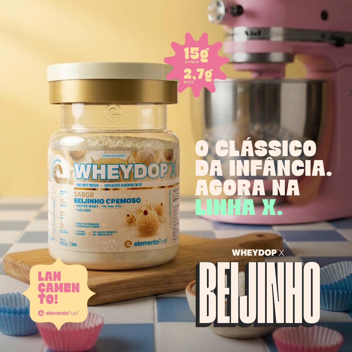 WHEYDOP X 450g | Sabor Beijinho Cremoso
