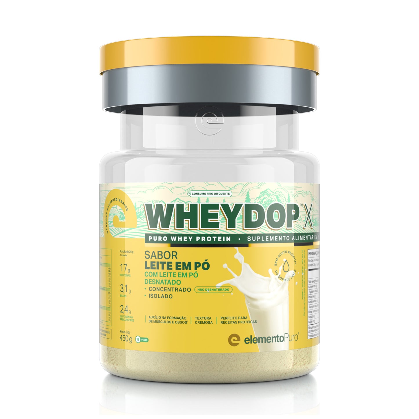 WHEYDOP X 450g | Sabor Leite em Pó