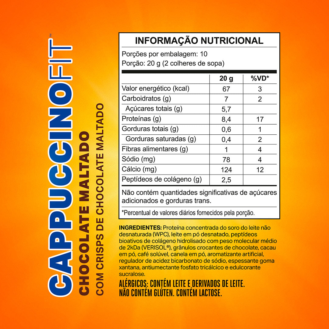 Cappuccino Fit 200g | Sabor Chocolate Maltado