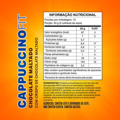 Cappuccino Fit 200g | Sabor Chocolate Maltado