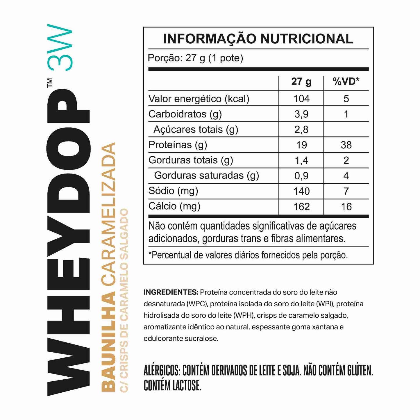 Monodose WHEYDOP 3W 27g | Sabor Baunilha Caramelizada