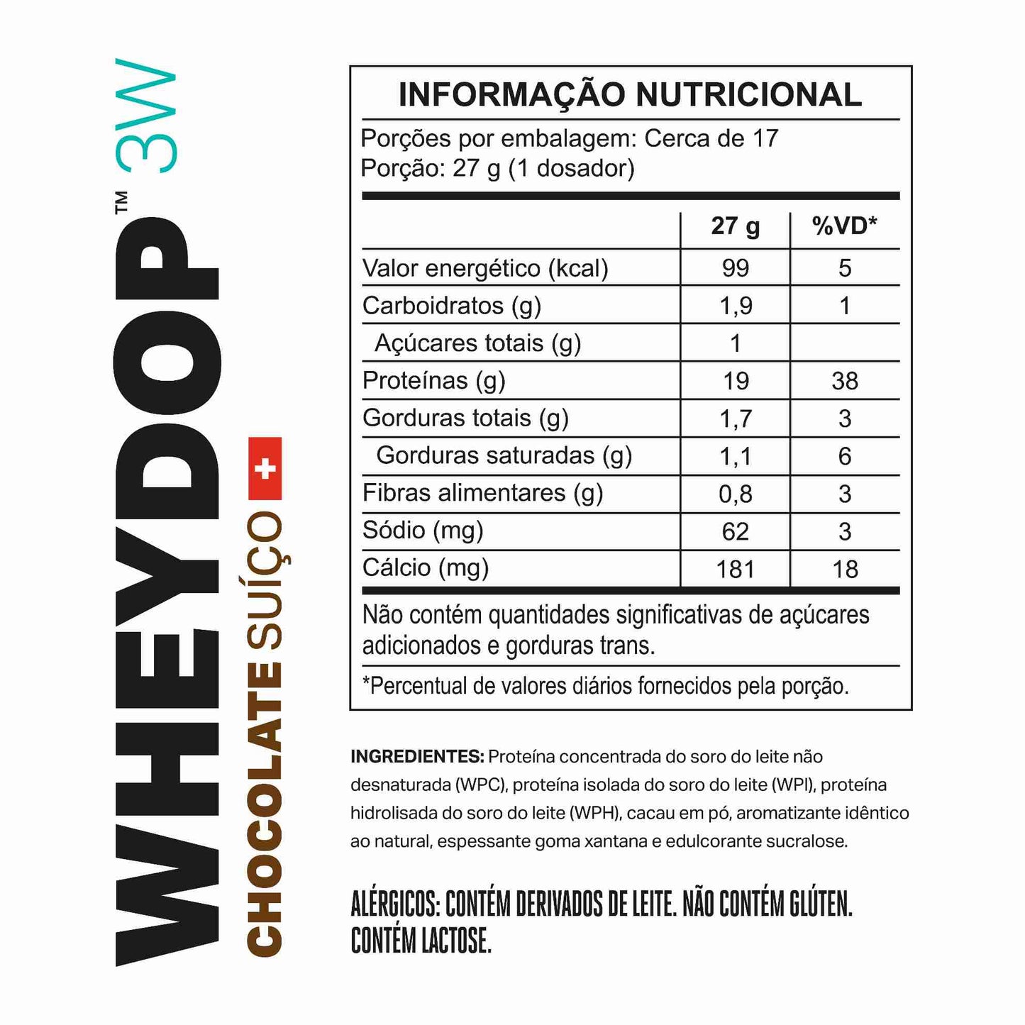 WHEYDOP 3W 450g | Sabor Chocolate Suíço
