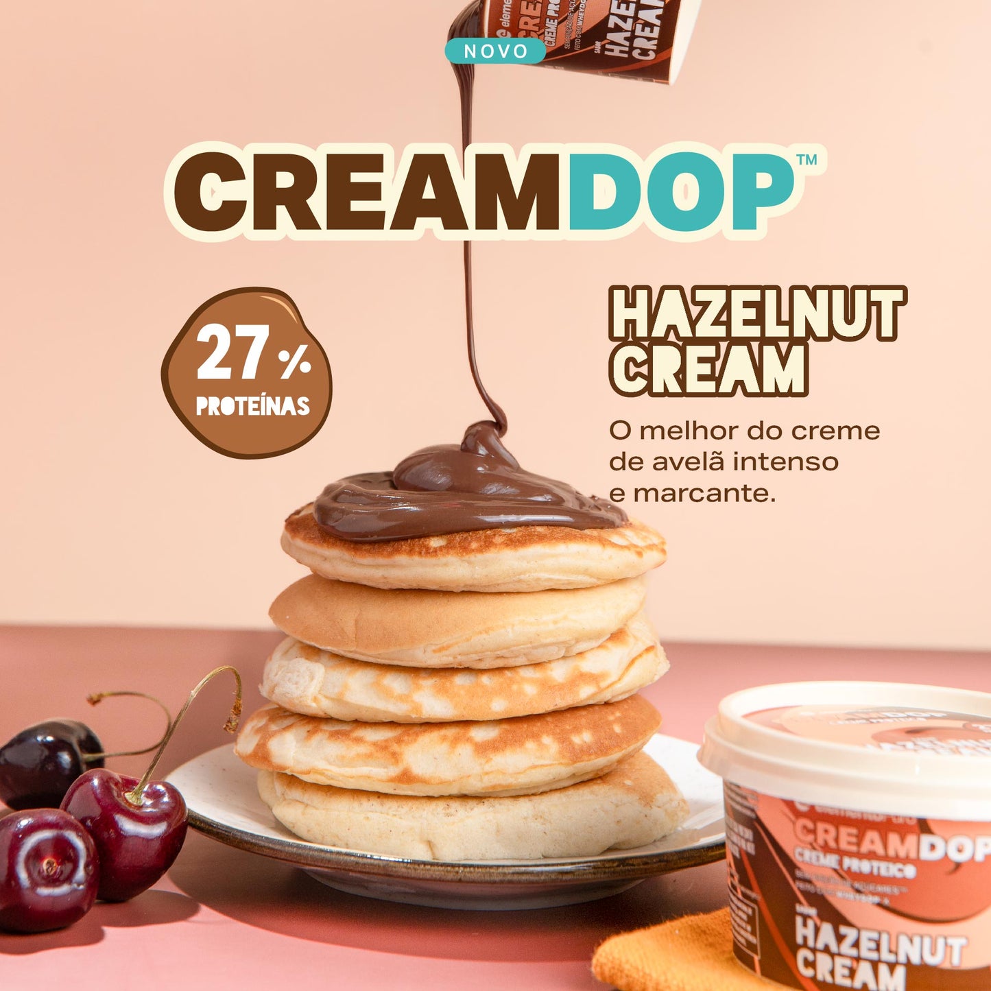 Creme Proteico CREAMDOP - Sabor Hazelnut Cream (Creme de Avelã) 100g