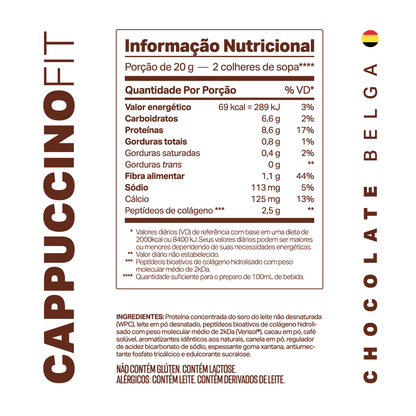 Cappuccino Fit 200g | Sabor Chocolate Belga