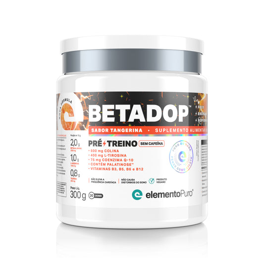 Pré Treino Betadop 300g - Sabor Tangerina