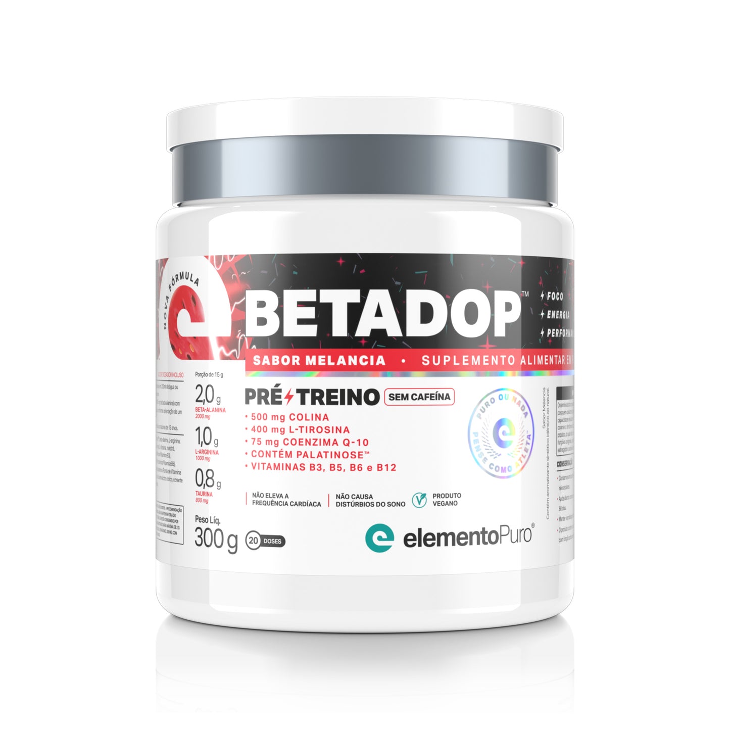 Pré Treino Betadop 300g - Sabor Melancia