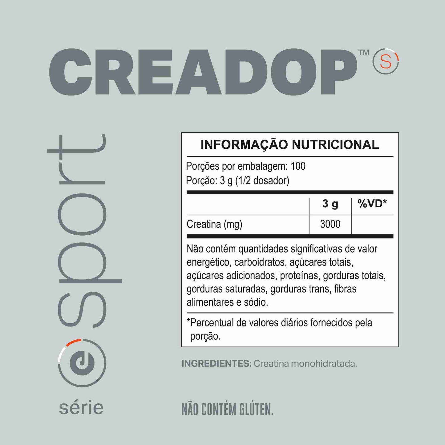 Creatina 100% Monohidratada Creadop 300g