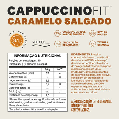 Cappuccino Fit 200g | Sabor Caramelo Salgado