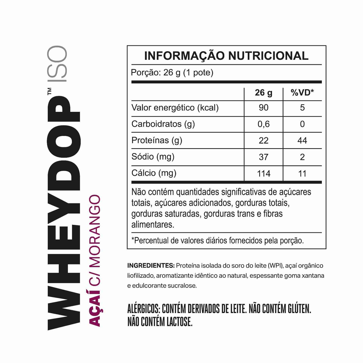 Monodose WHEYDOP ISO 26g | Sabor Açaí com Morango
