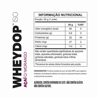 Monodose WHEYDOP ISO 26g | Sabor Açaí com Morango