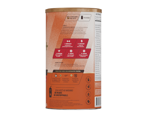 Super Coffee Protein+ sabor Ice Cappuccino 465g