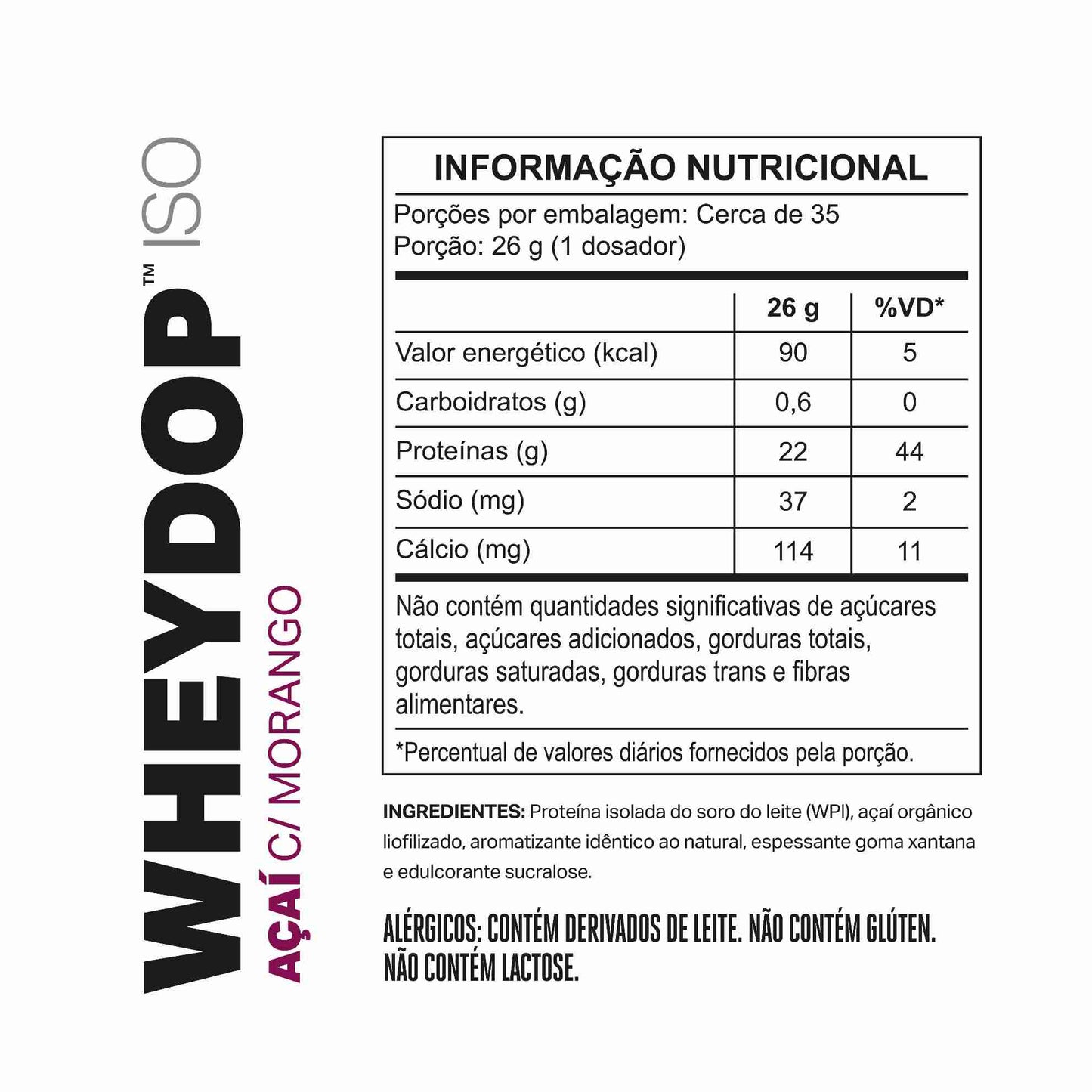 WHEYDOP ISO 900g | Sabor Açaí com Morango