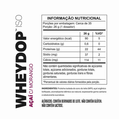 WHEYDOP ISO 900g | Sabor Açaí com Morango