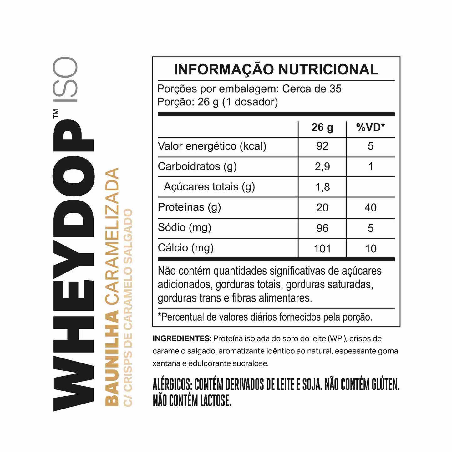 WHEYDOP ISO 900g | Sabor Baunilha Caramelizada
