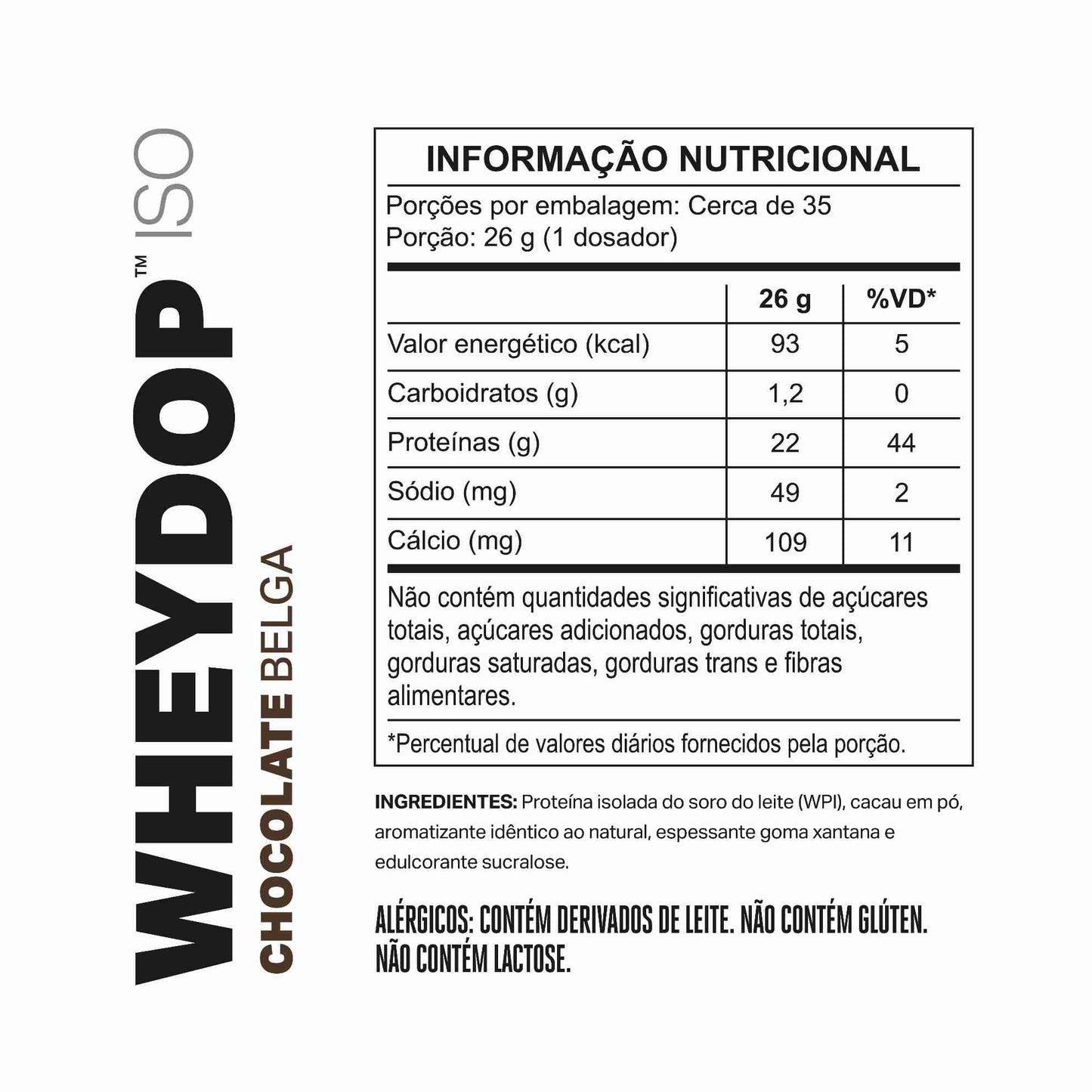WHEYDOP ISO 900g | Sabor Chocolate Belga