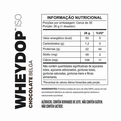 WHEYDOP ISO 900g | Sabor Chocolate Belga