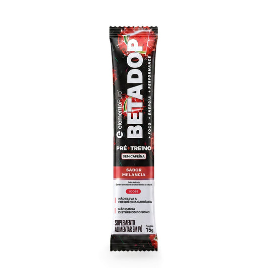 Pré Treino Betadop Sachê 15g - Sabor Melancia (Sem Cafeína)