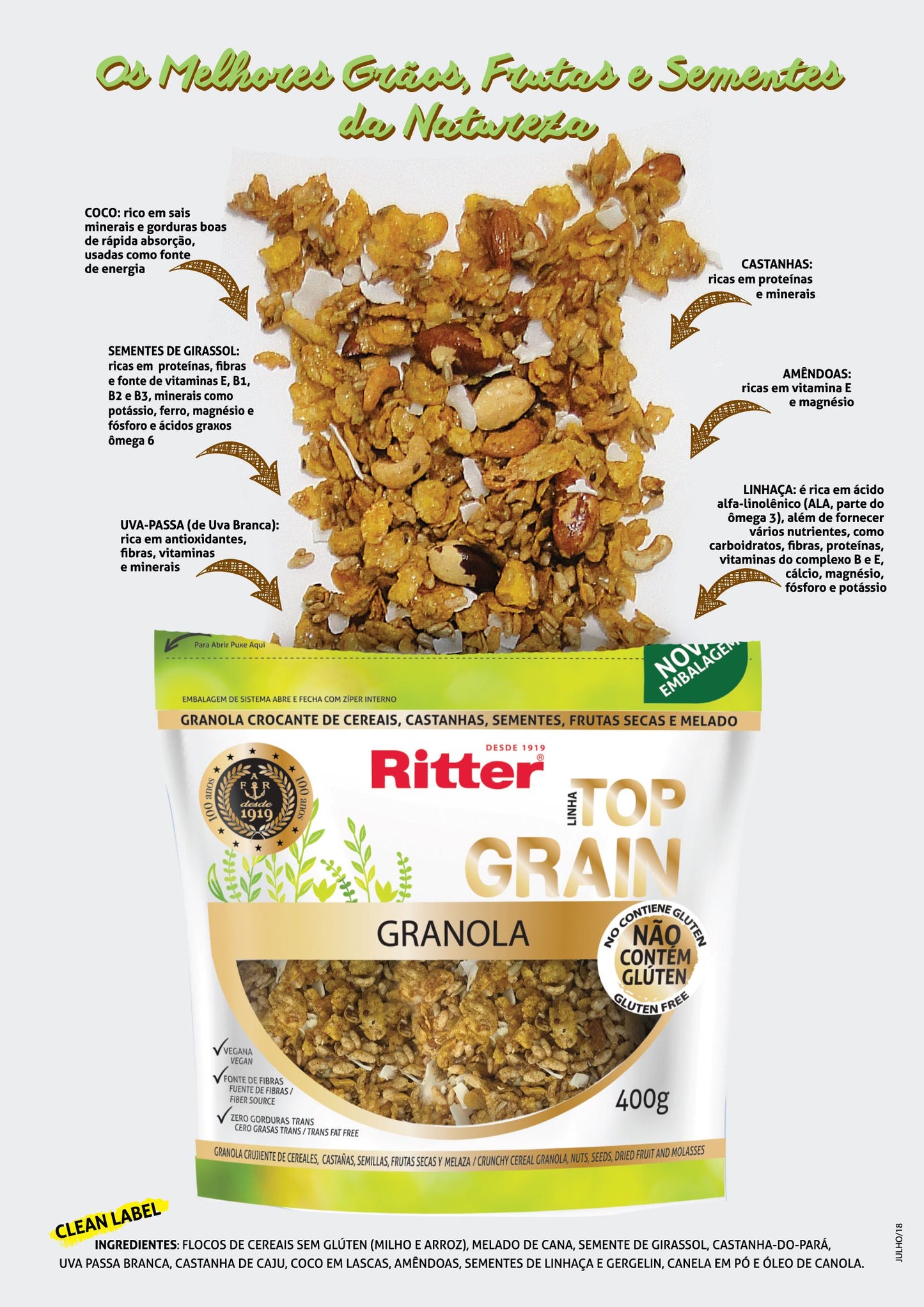 Granola Premium Top Grain 400g