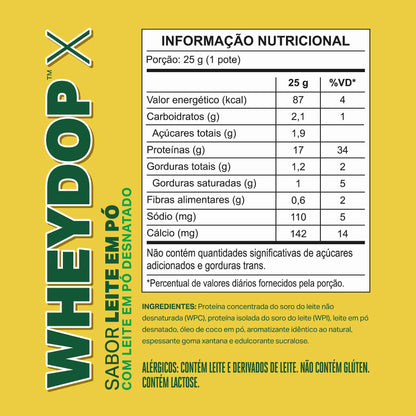Monodose WHEYDOP X 25g | Sabor Leite em Pó