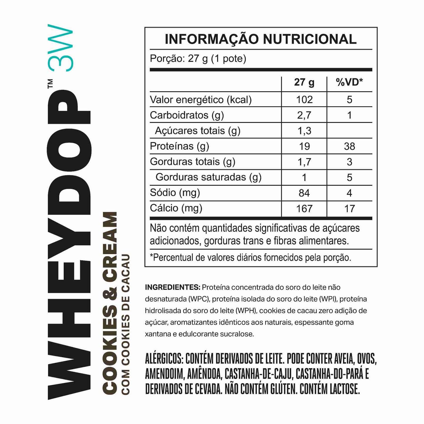 Monodose WHEYDOP 3W 27g | Sabor Cookies & Cream