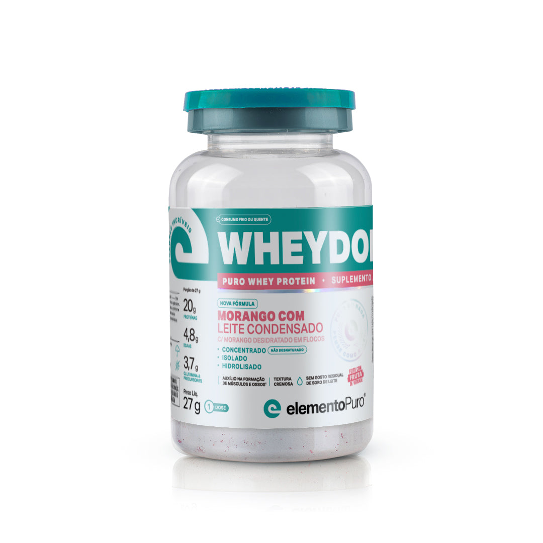 Monodose WHEYDOP 3W 27g | Sabor Morango com leite Condensado