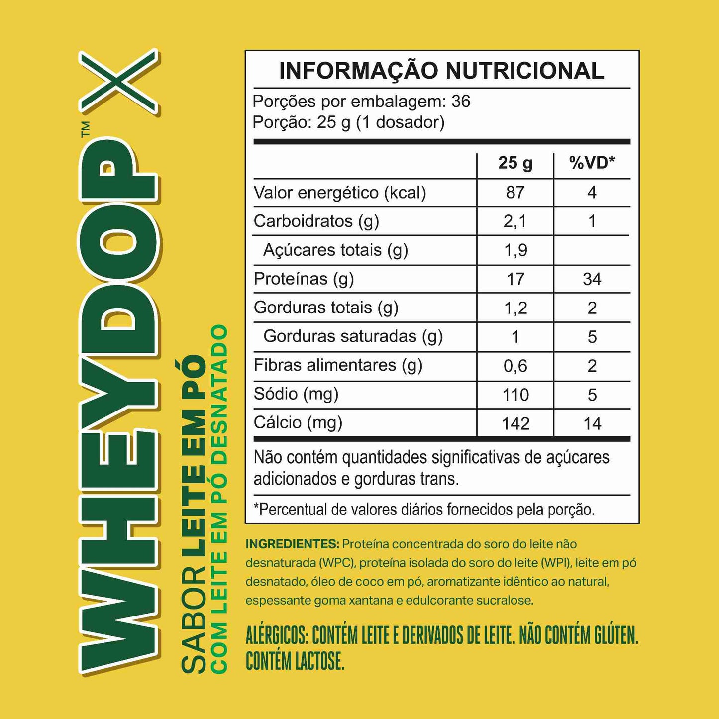 WHEYDOP X 900g | Sabor leite em Pó