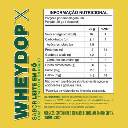 WHEYDOP X 900g | Sabor leite em Pó