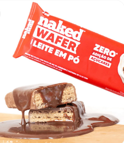 Naked Wafer Leite em pó Chocolate Preto 26g